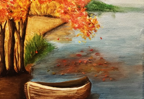 Fall on the water